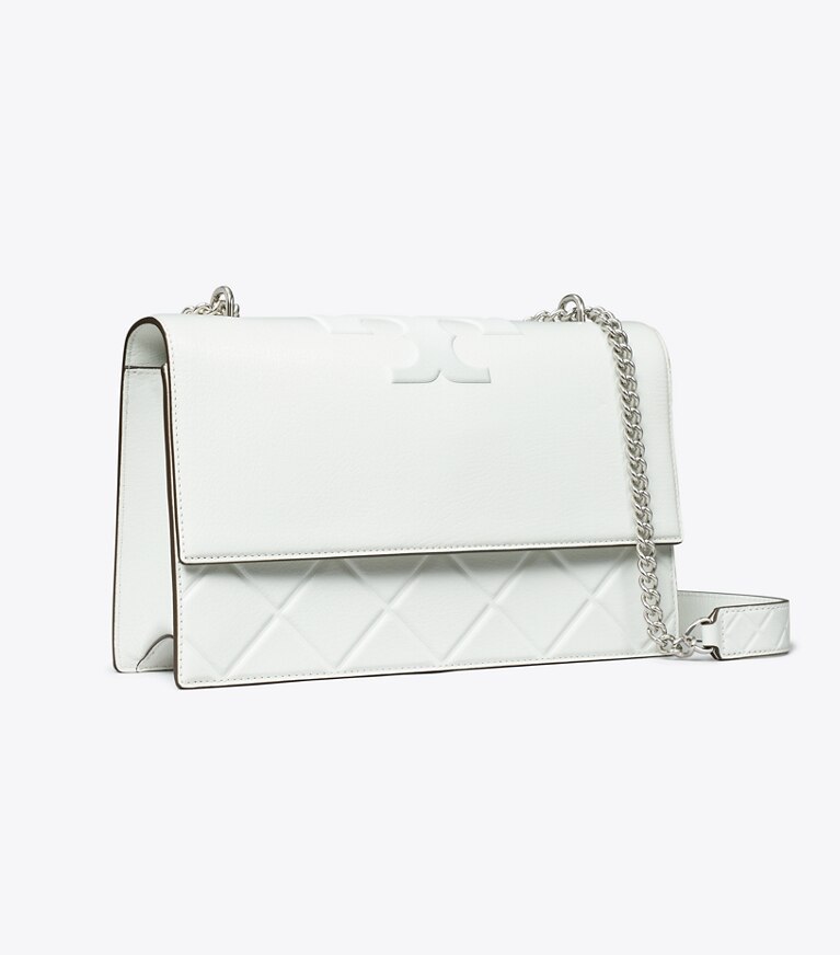 Tory Burch diseñador bolsos de hombro Bolso de hombro Fleming en Blanc ángulo