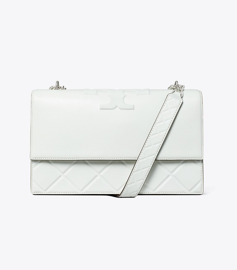 Tory Burch diseñador bolsos de hombro Bolso de hombro Fleming en Blanc frente