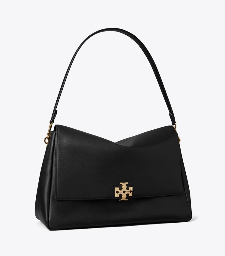 Tory Burch diseñador bolsos de hombro Bolso de hombro grande Charlie en Black ángulo