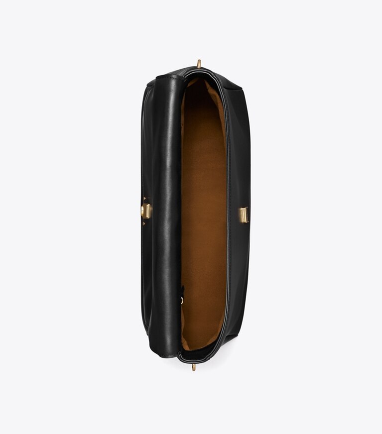 Tory Burch diseñador bolsos de hombro Bolso de hombro grande Charlie en Black vista superior
