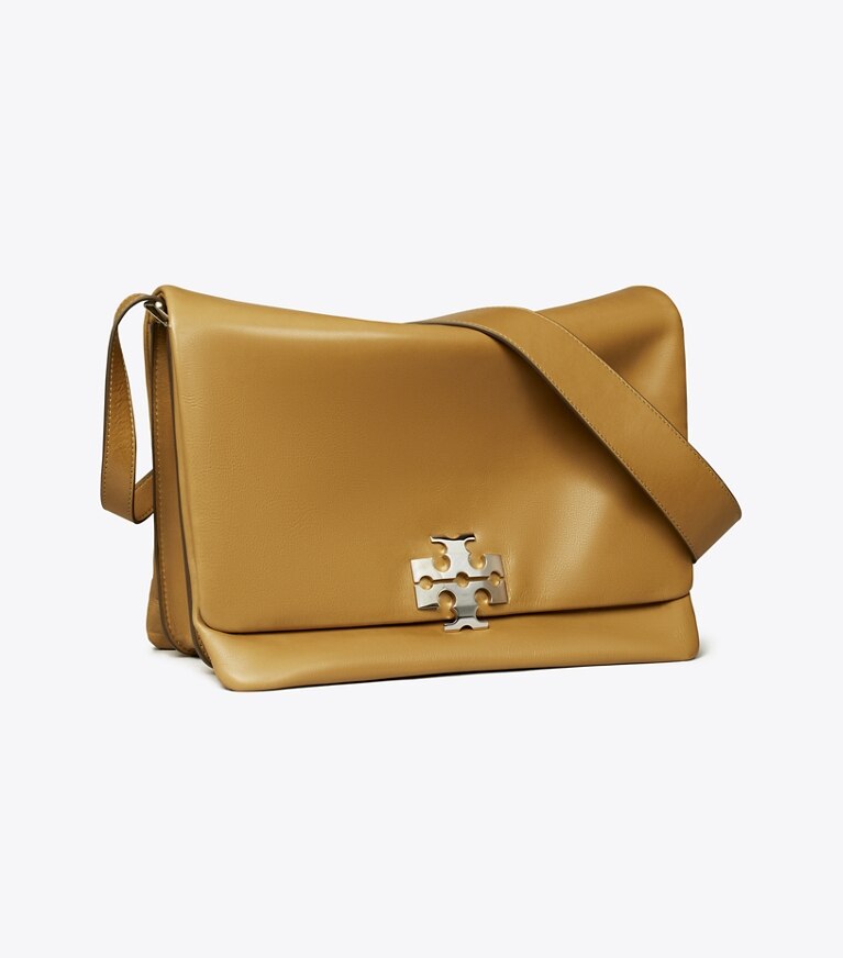 Tory Burch diseñador bolsos de hombro Bolso de hombro grande Charlie Runway en WREN BROWN ángulo