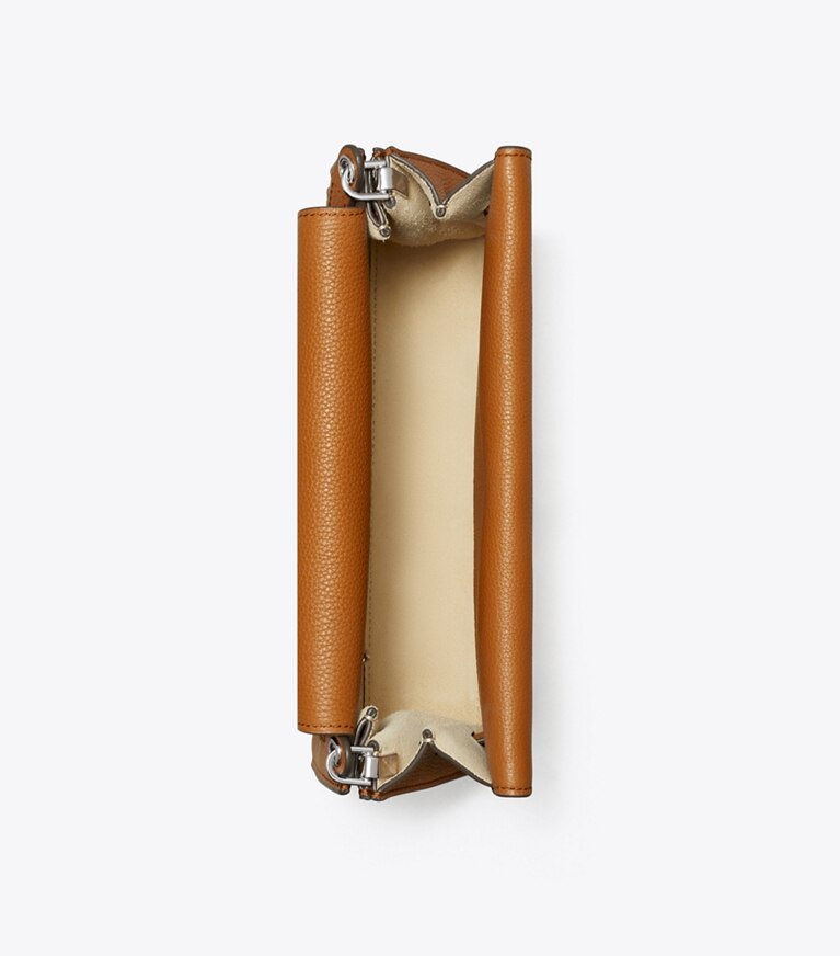 Tory Burch diseñador bolsos de hombro Bolso de hombro graneado Lee Radziwill en BOURBON vista superior