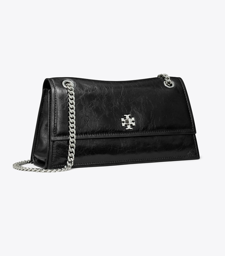 Tory Burch diseñador bolsos de hombro Bolso de hombro Kira con broche giratorio en Black ángulo
