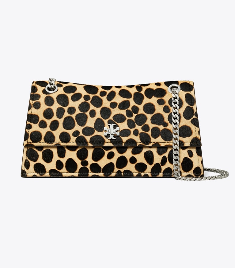 Tory Burch diseñador bolsos de hombro Bolso de hombro Kira con broche giratorio de pelo de ternera en Trench / Black frente