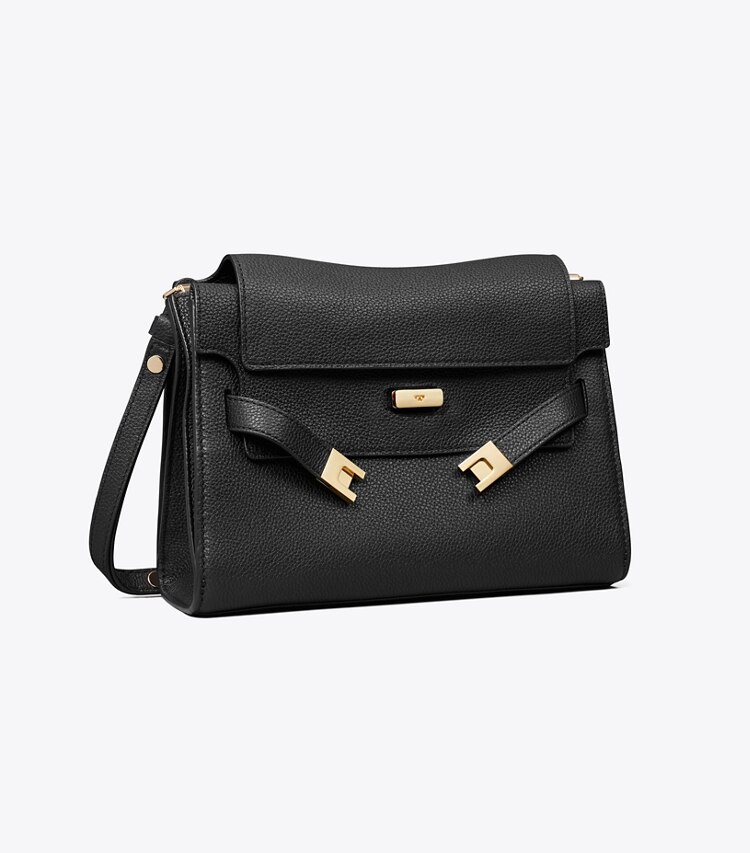 Tory Burch diseñador bolsos de hombro Bolso de hombro Lee Radziwill en Black ángulo