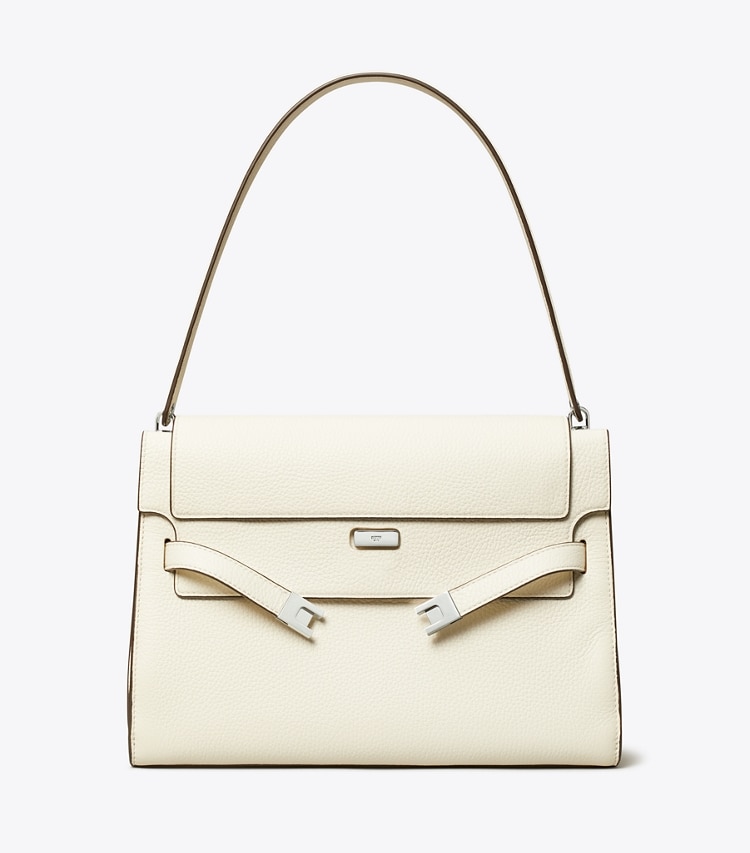 Tory Burch diseñador bolsos de hombro Bolso de hombro Lee Radziwill grande en Ivory frontal