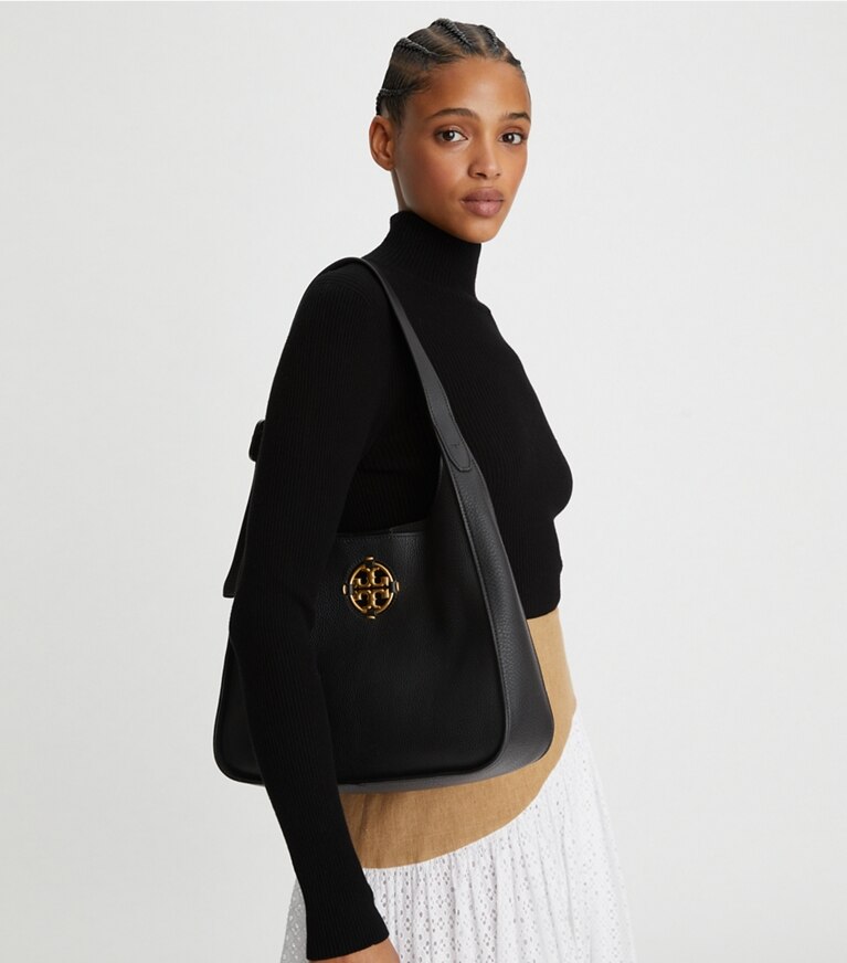 Tory Burch diseñador bolsos hobo Bolso de hombro Miller Classic en Black adicional en modelo