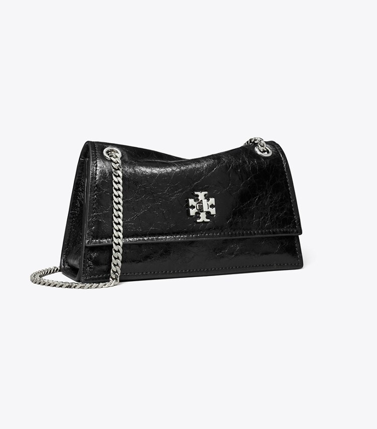 Tory Burch diseñador bolsos de hombro Bolso de hombro Mini Kira con broche giratorio en Black ángulo