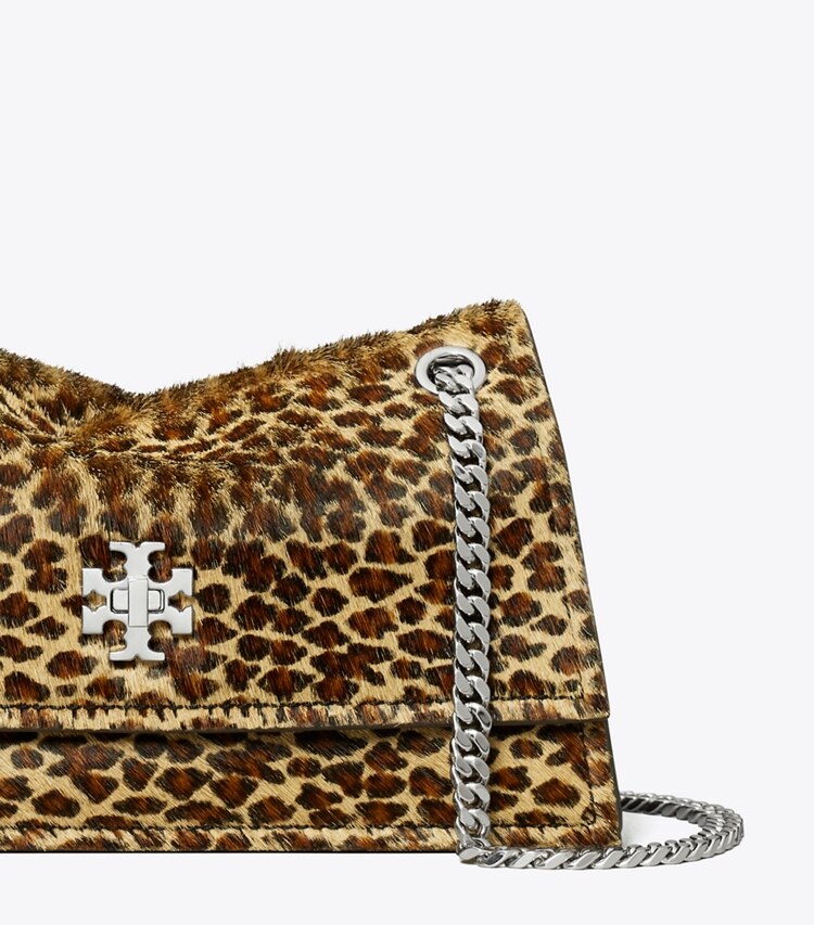 Tory Burch diseñador bolsos de hombro Bolso de hombro Mini Kira con broche giratorio de pelo de ternera en Multi detalle