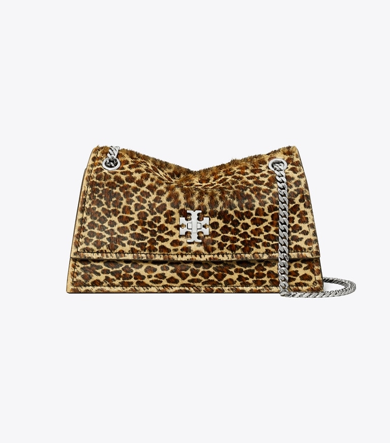 Tory Burch diseñador bolsos de hombro Bolso de hombro Mini Kira con broche giratorio de pelo de ternera en Multi frente