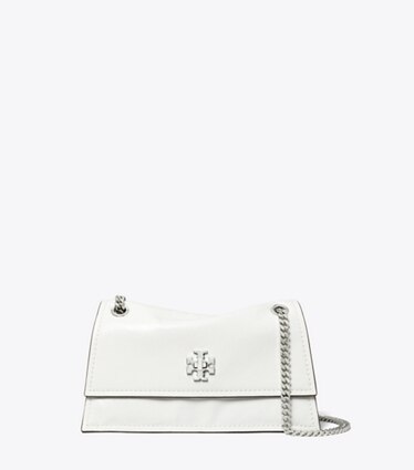 Tory Burch diseñador bolsos de hombro Bolso de hombro Mini Kira con broche giratorio en BIANCO frente