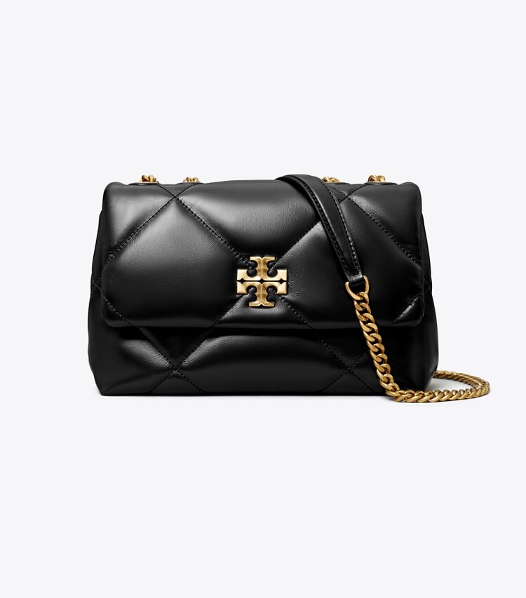 Tory Burch diseñador bolsos de hombro Bolso de hombro pequeño acolchado en forma de rombos Kira en Black frente