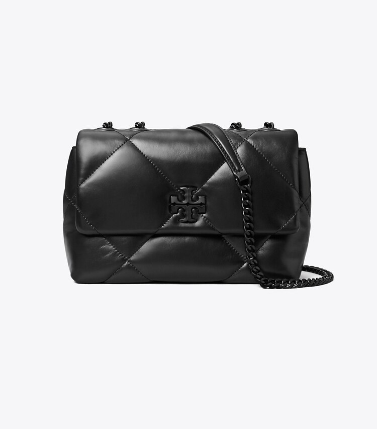 Tory Burch diseñador bolsos de hombro Bolso de hombro pequeño acolchado en forma de rombos Kira en Black frente