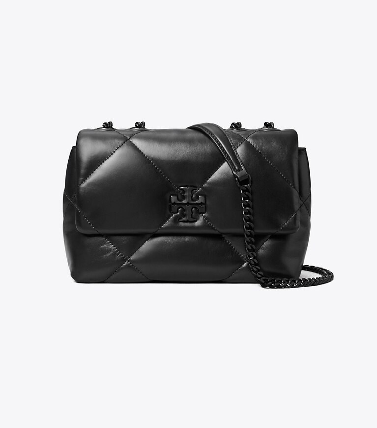 Tory Burch diseñador bolsos de hombro Bolso de hombro pequeño acolchado en forma de rombos Kira en Black frente