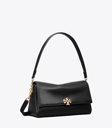 Tory Burch diseñador bolsos de hombro Bolso de hombro pequeño Charlie en Black ángulo