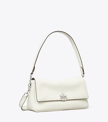 Tory Burch diseñador bolsos de hombro Bolso de hombro pequeño Charlie en Bianco ángulo