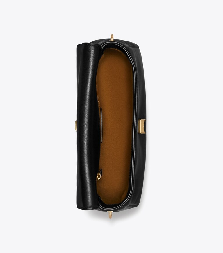 Tory Burch diseñador bolsos de hombro Bolso de hombro pequeño Charlie en Black vista superior