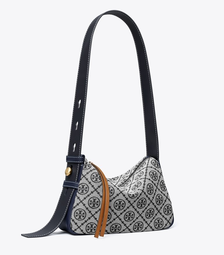 Tory Burch diseñador bolsos de hombro Bolso de hombro pequeño con monograma de T Romy en Tory Navy ángulo