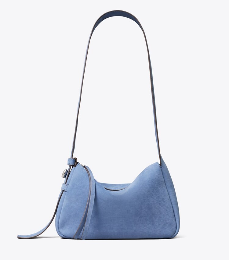 Tory Burch diseñador bolsos bandolera Bolso de hombro pequeño de nobuk Romy en Soft Blue frente