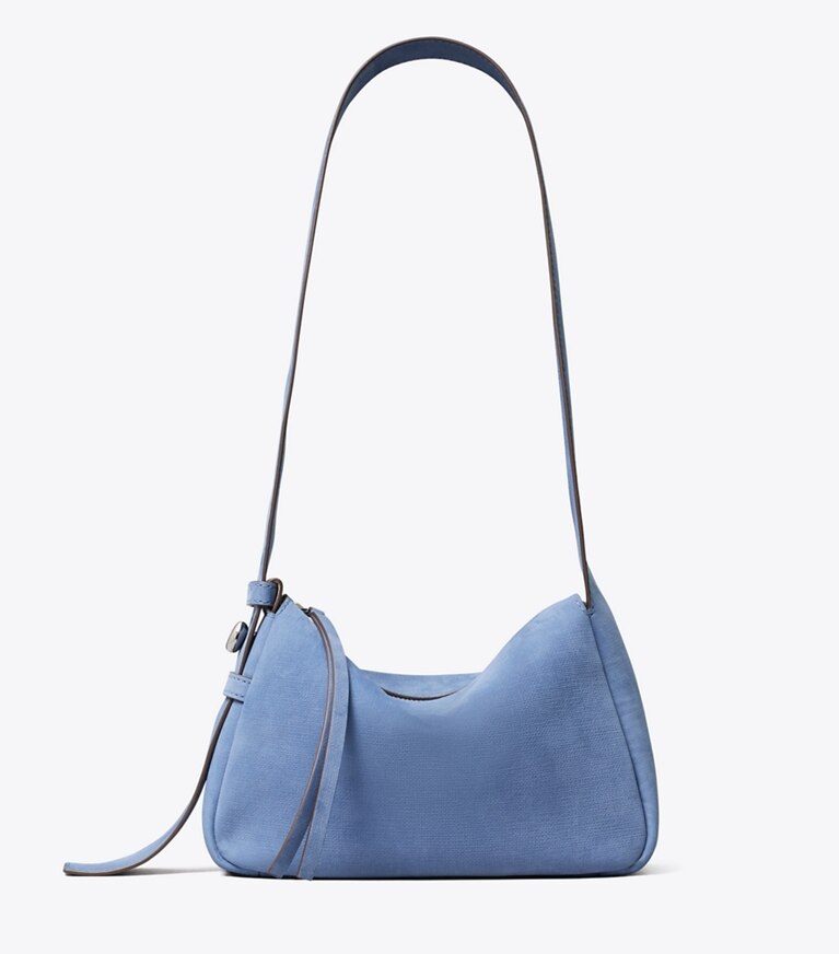 Tory Burch diseñador bolsos bandolera Bolso de hombro pequeño de nobuk Romy en Soft Blue frente