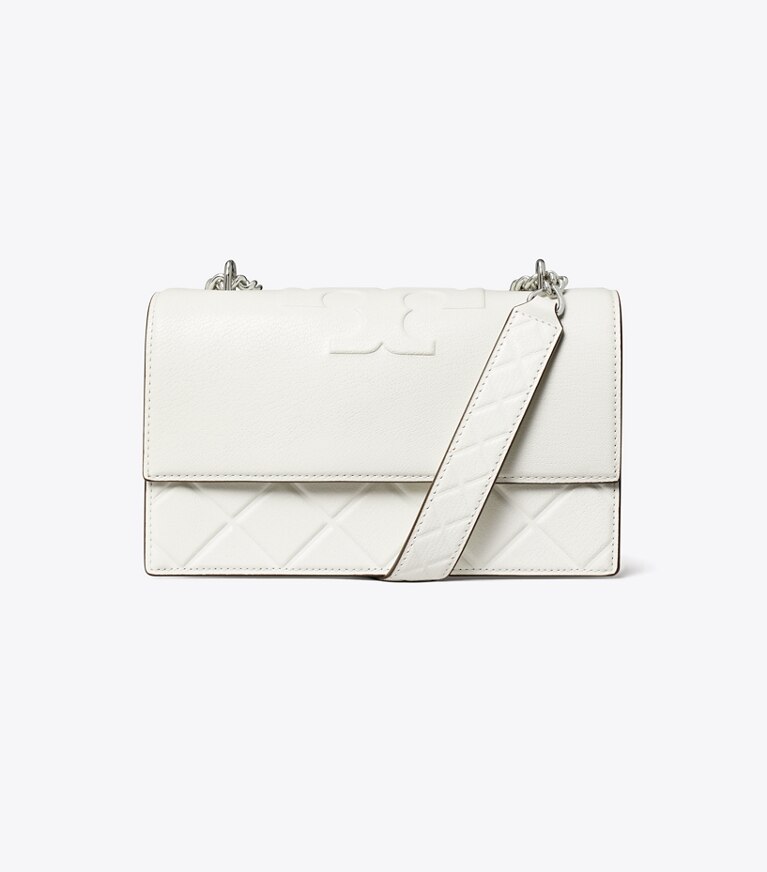 Tory Burch diseñador bolsos de hombro Bolso de hombro pequeño Fleming en Blanc frente