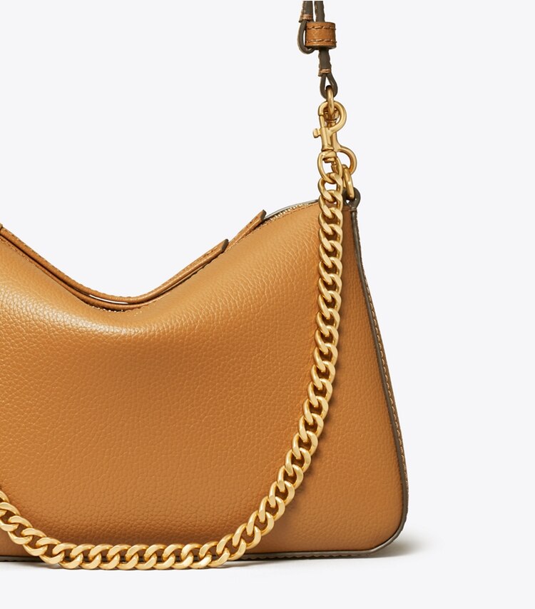 Tory Burch diseñador bolsos de hombro Bolso de hombro pequeño Perry en Autumn Brown detalle