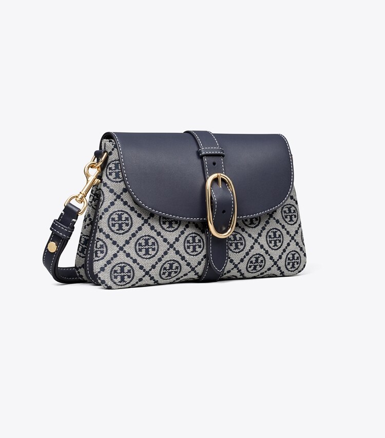 Tory Burch diseñador bolsos de hombro Bolso de hombro pequeño suave con monograma de T en Tory Navy ángulo