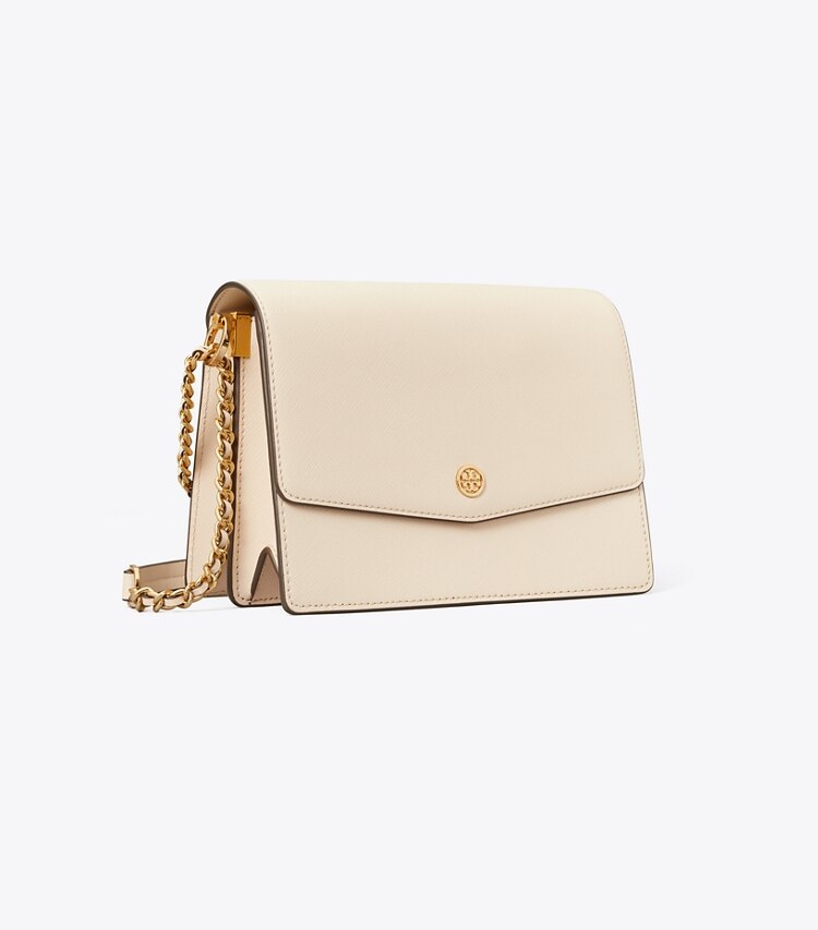 Tory Burch diseñador bolsos de hombro Bolso de hombro Robinson convertible en New Cream ángulo