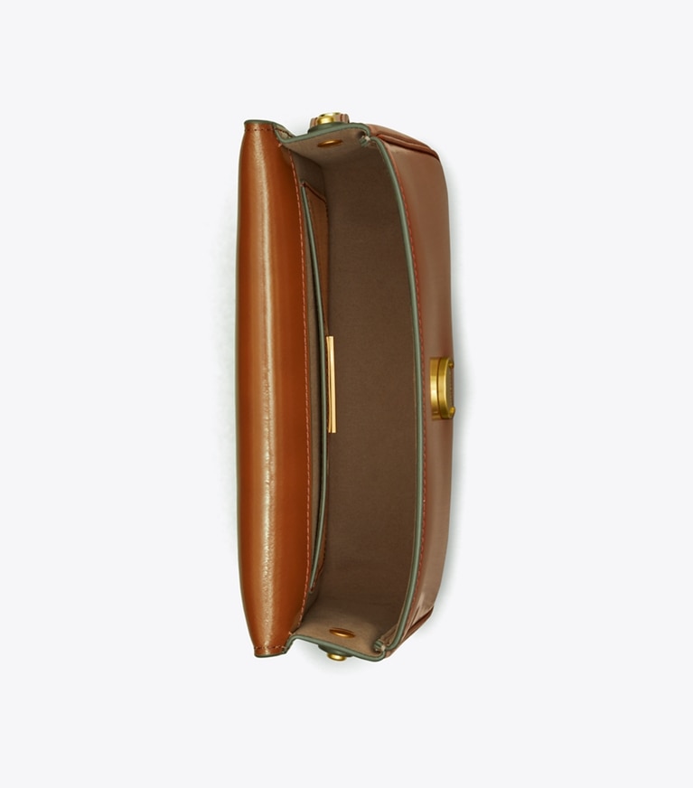 Tory Burch diseñador bolsos de hombro Bolso de hombro Robinson Spazzolato en DARK SIENNA vista superior