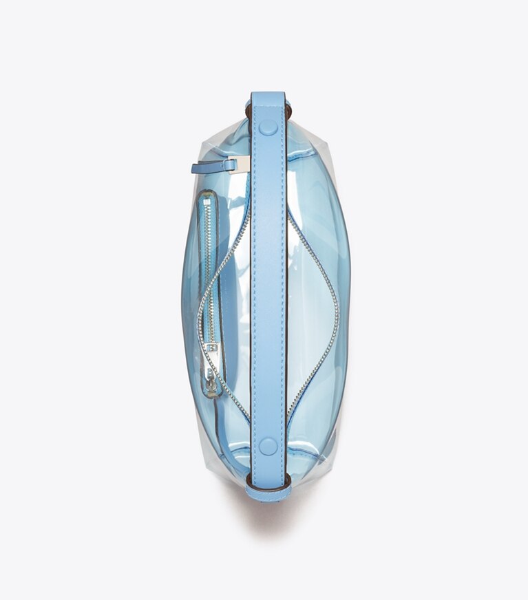 Tory Burch diseñador bolsos de hombro Bolso de hombro transparente Mellow en Pool Blue vista superior