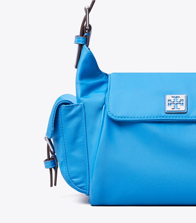 Tory Burch diseñador bolsos de hombro Bolso de hombro Virginia Pocket en Bay Blue detalle