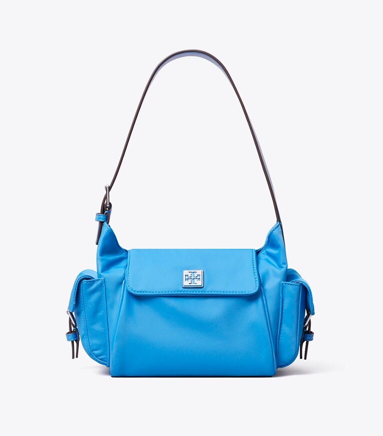 Tory Burch diseñador bolsos de hombro Bolso de hombro Virginia Pocket en Bay Blue frente
