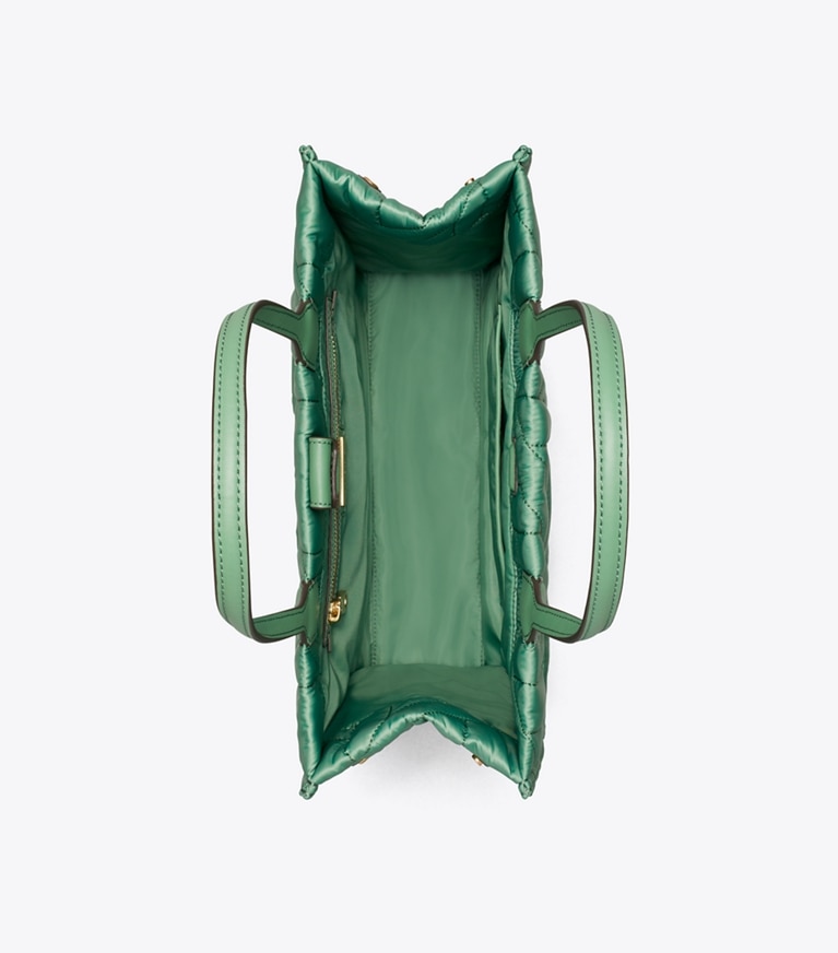 Tory Burch diseñador bolsos tote Bolso de mano pequeño Ella de cestería en Patina vista superior