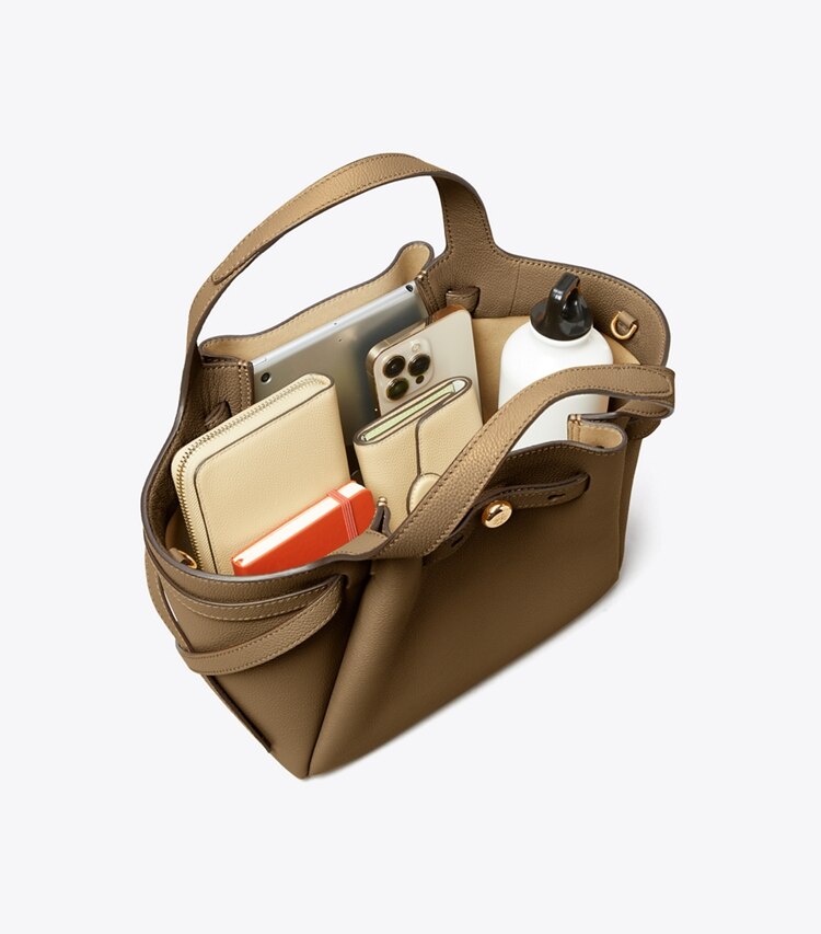 Tory Burch diseñador bolsos tote Bolso de mano pequeño Romy en Wild Mushroom adicional