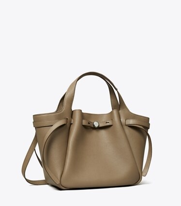 Tory Burch diseñador bolsos tote Bolso de mano pequeño Romy en Wild Mushroom ángulo