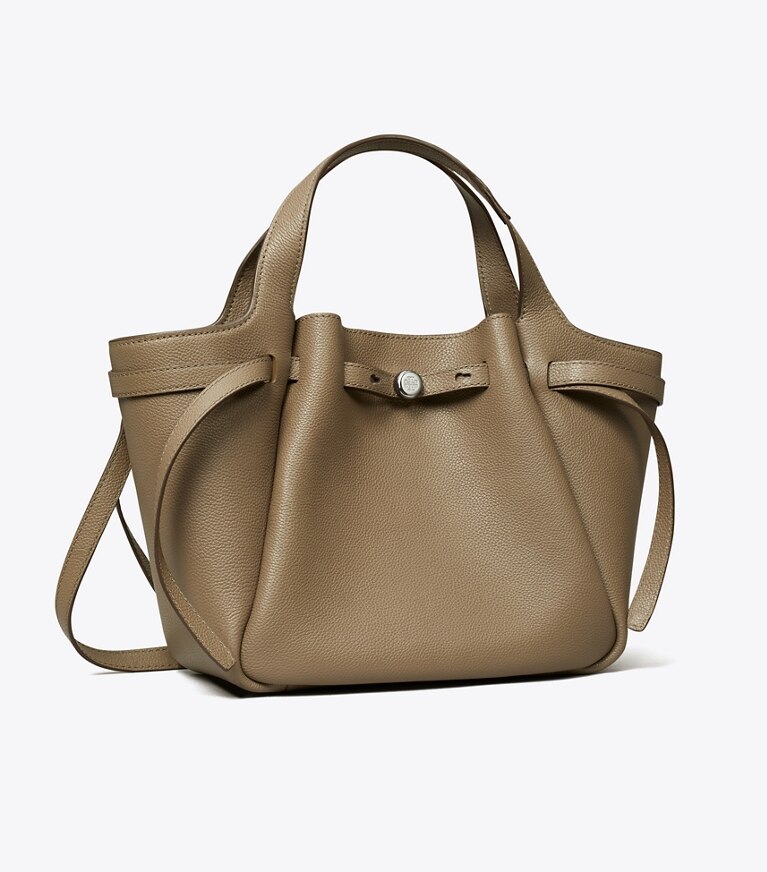 Tory Burch diseñador bolsos tote Bolso de mano pequeño Romy en Wild Mushroom ángulo