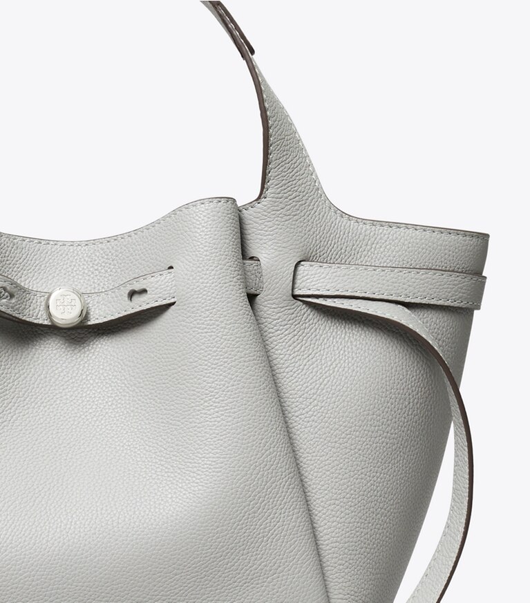 Tory Burch diseñador bolsos tote Bolso de mano pequeño Romy en Light Granite detalle