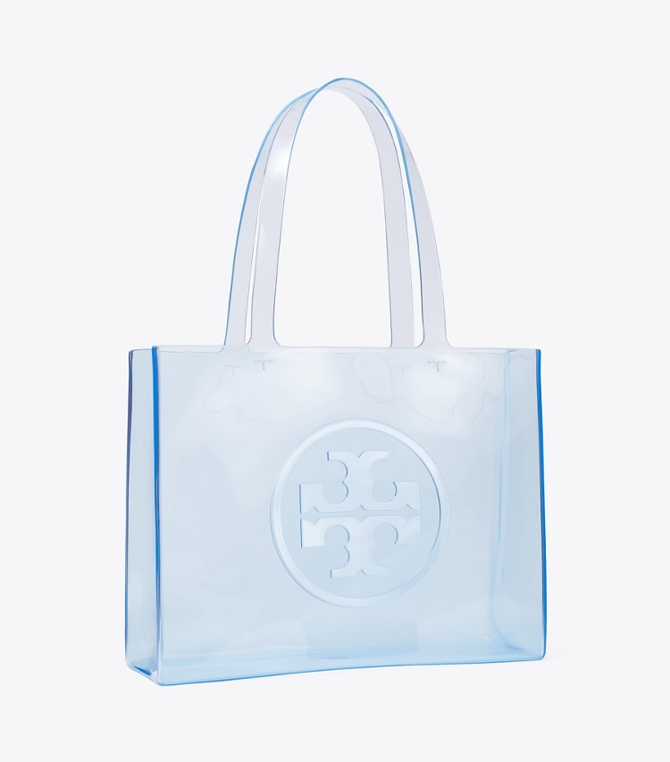 Tory Burch diseñador bolsos tote Bolso de mano pequeño transparente Ella en Pool Blue ángulo