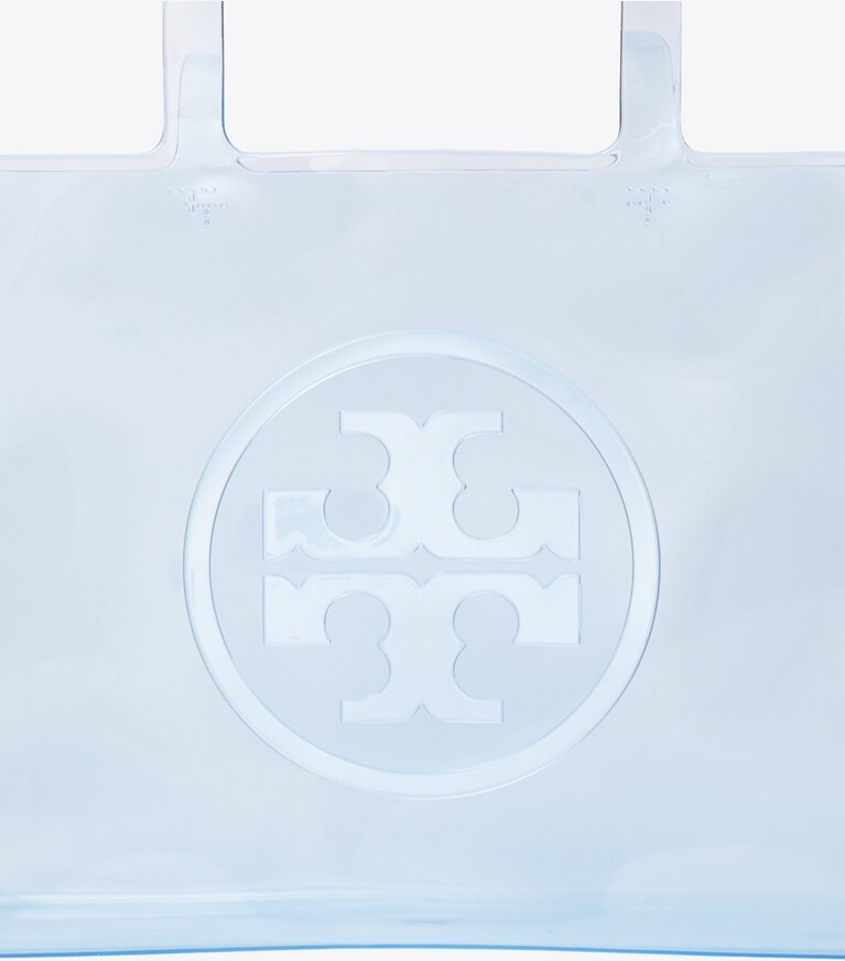 Tory Burch diseñador bolsos tote Bolso de mano pequeño transparente Ella en Pool Blue detalle