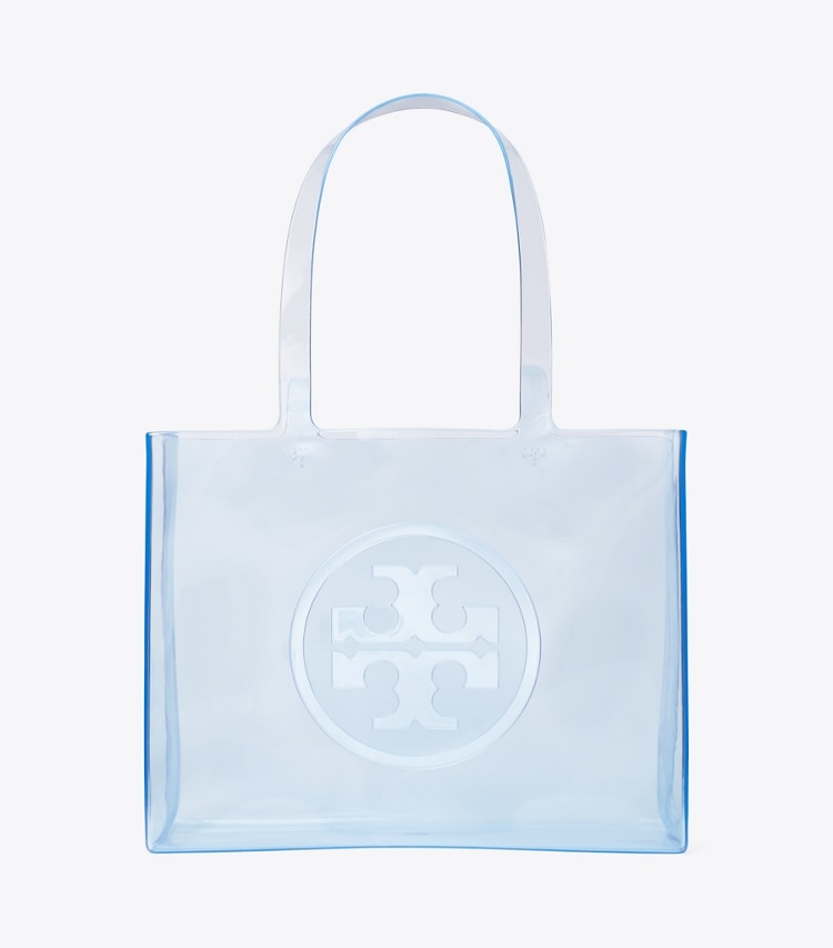 Tory Burch diseñador bolsos tote Bolso de mano pequeño transparente Ella en Pool Blue frente