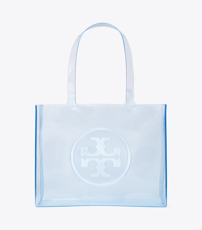 Tory Burch diseñador bolsos tote Bolso de mano pequeño transparente Ella en Pool Blue frente
