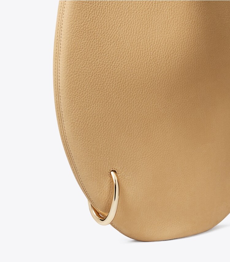 Tory Burch diseñador bolsos de hombro Bolso de nobuk suave Pierced en Stone detalle