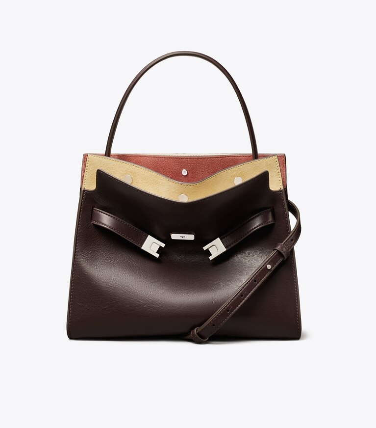 Tory Burch diseñador bolsos satchel Bolso doble pequeño Lee Radziwill en Coco frente
