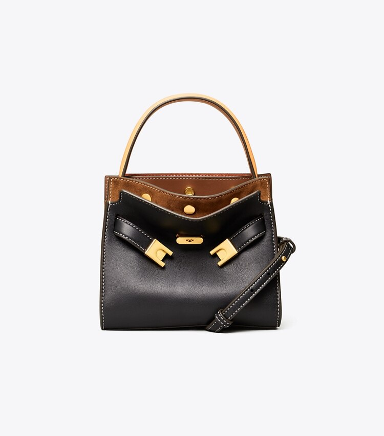 Tory Burch diseñador bolsos bandolera Bolso doble Petite de Lee Radziwill en Black frontal