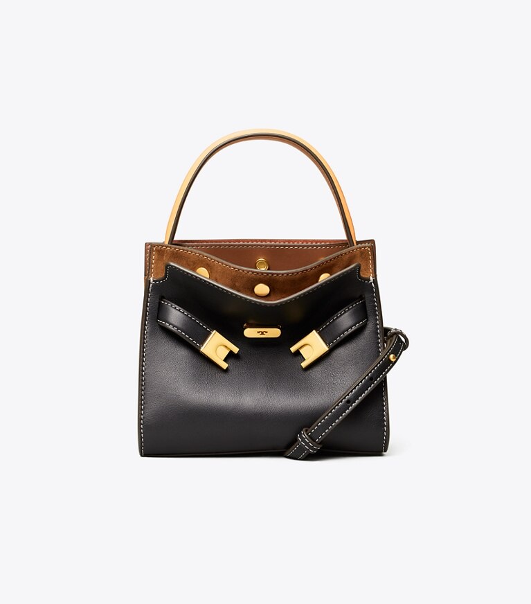 Tory Burch diseñador bolsos bandolera Bolso doble Petite de Lee Radziwill en Black frontal