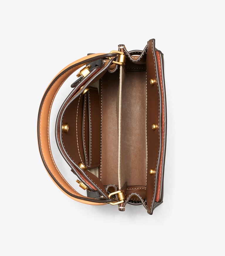 Tory Burch diseñador bolsos bandolera Bolso doble Petite de Lee Radziwill en Black desde arriba