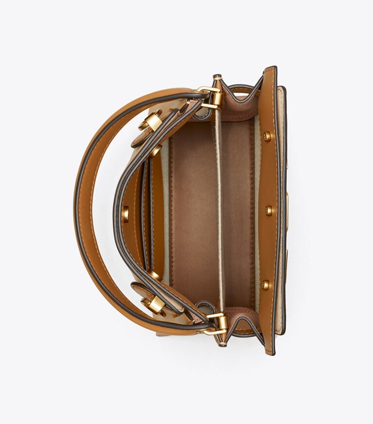 Tory Burch diseñador bolsos bandolera Bolso doble Petite de Lee Radziwill en Tiramisu desde arriba