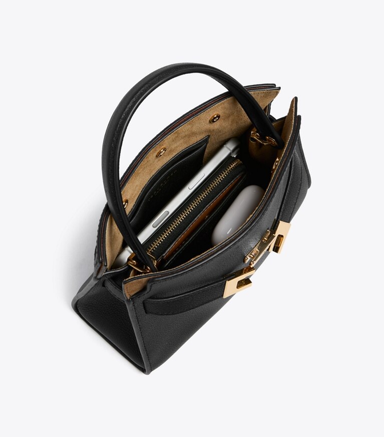 Tory Burch diseñador bolsos bandolera Bolso doble Petite Lee Radziwill en Black adicional