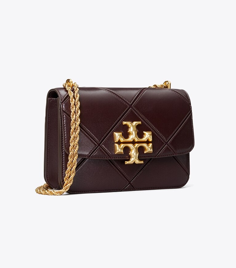 Tory Burch diseñador bolsos de hombro Bolso Eleanor en Dark Cocoa ángulo