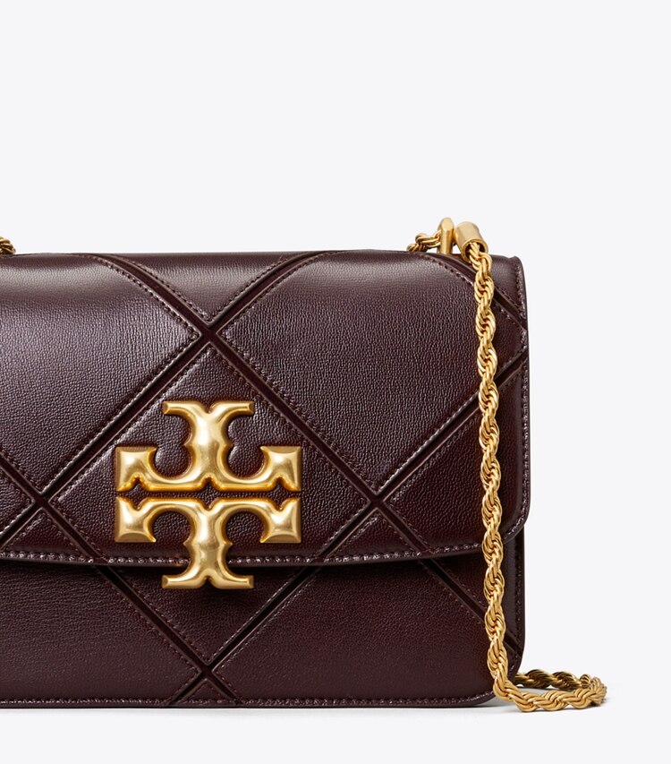 Tory Burch diseñador bolsos de hombro Bolso Eleanor en Dark Cocoa detalle